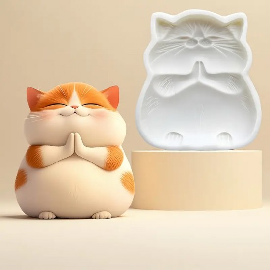 YY5980 Sevimli Tombul Kedi Silikon Kalıp